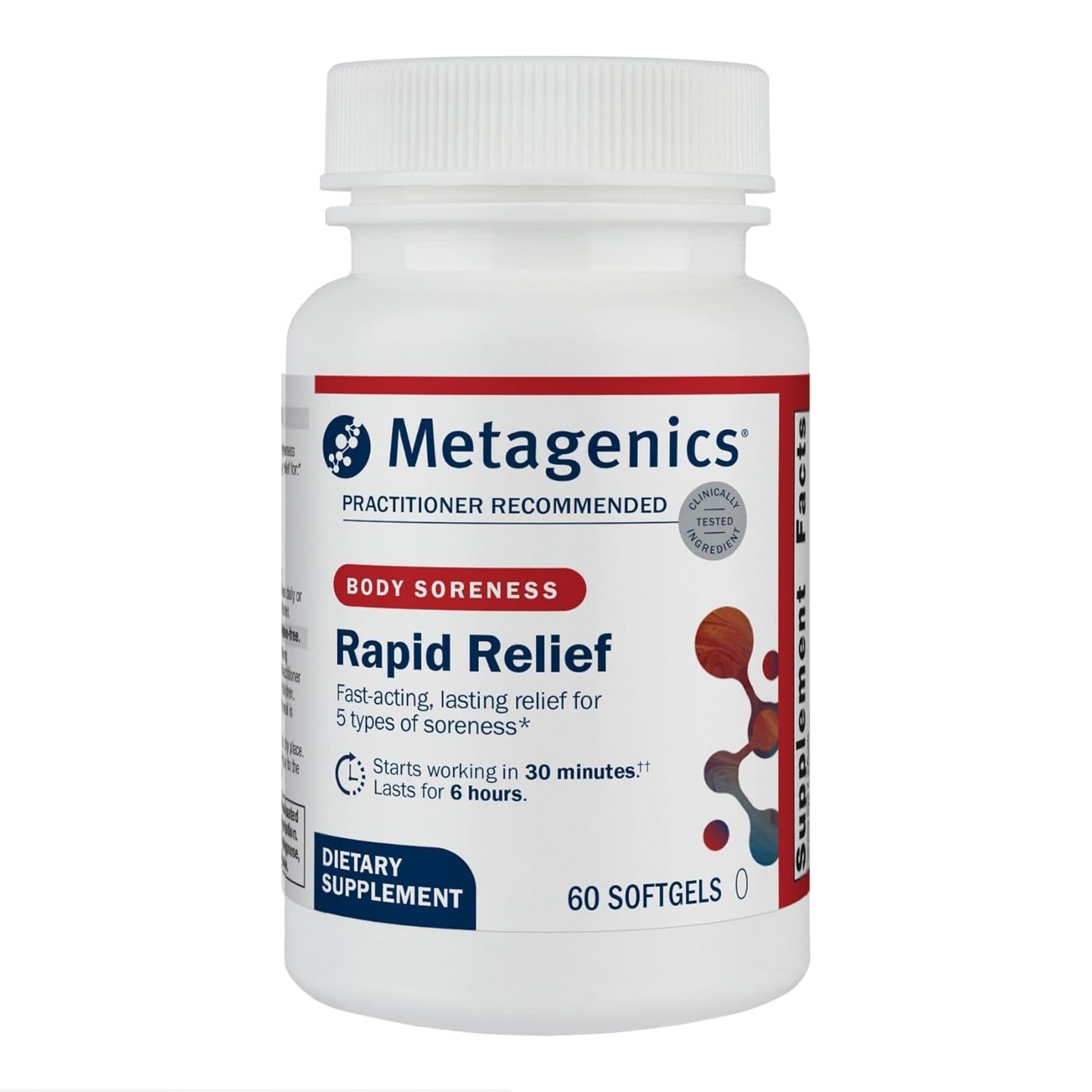 Metagenics Rapid Relief - Herbal Turmeric & Boswellia Softgels for Fast Joint & Muscle Comfort (60 Softgels)