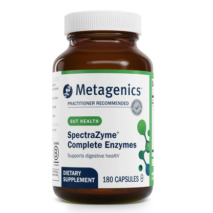Metagenics SpectraZyme Enzyme Complex – Plant-Based Digestive Enzymes (Gluten-Free, Vegan) – 180 Capsules BritishVita | Premium UK Vitamins & Wellness Supplements