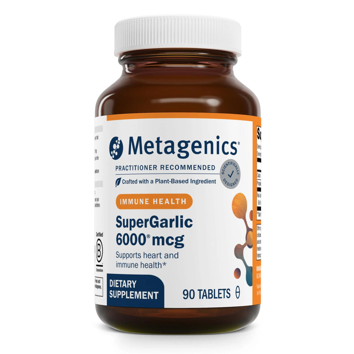 Metagenics SuperGarlic 6000 - Odorless Garlic Supplement, 6000 mcg Allicin, 90 Tablets BritishVita | Premium UK Vitamins & Wellness Supplements