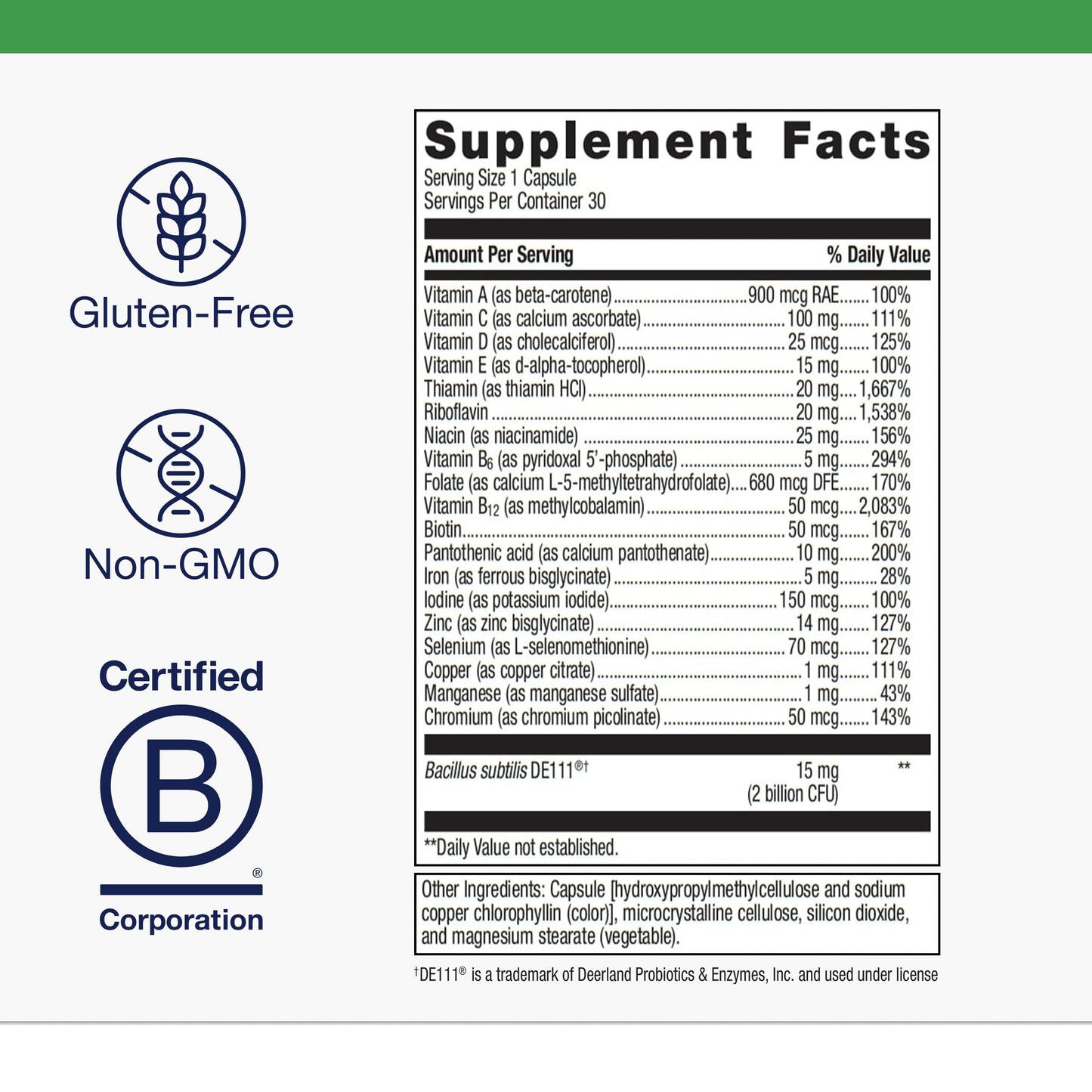 Metagenics UltraFlora Probiotic + Multivitamin – All-in-One Gut Health (30 Caps)