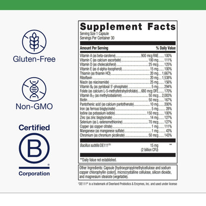 Metagenics UltraFlora Probiotic + Multivitamin – All-in-One Gut Health (30 Caps)