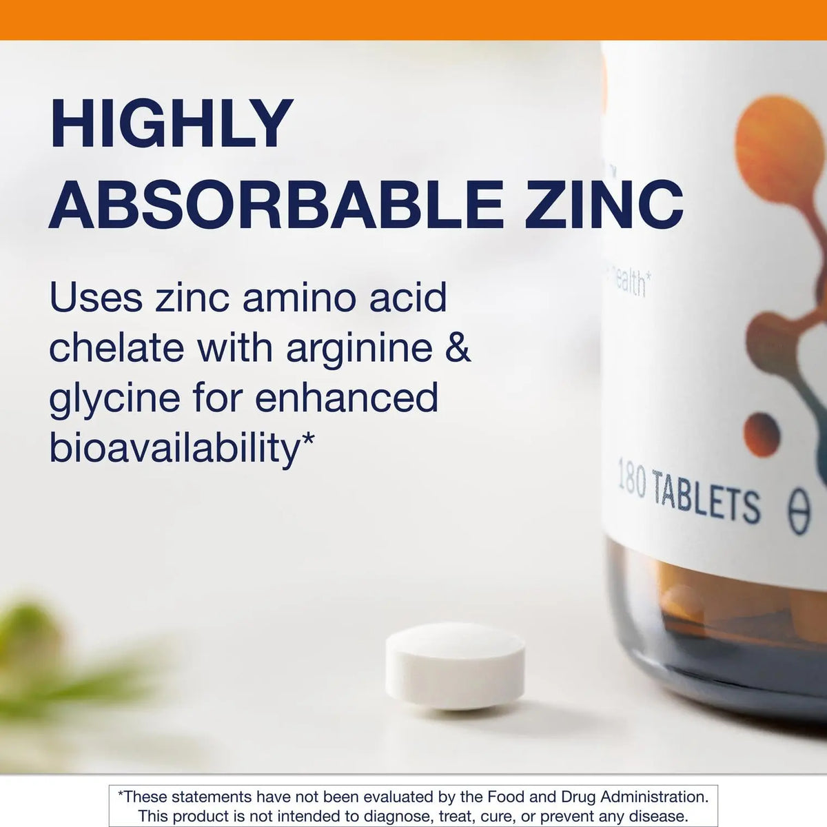 Metagenics Zinc A.G. Chelated Zinc with Arginine & Glycine – Immune, Bone, Skin Support | 180 Tablets BritishVita | Premium UK Vitamins & Wellness Supplements