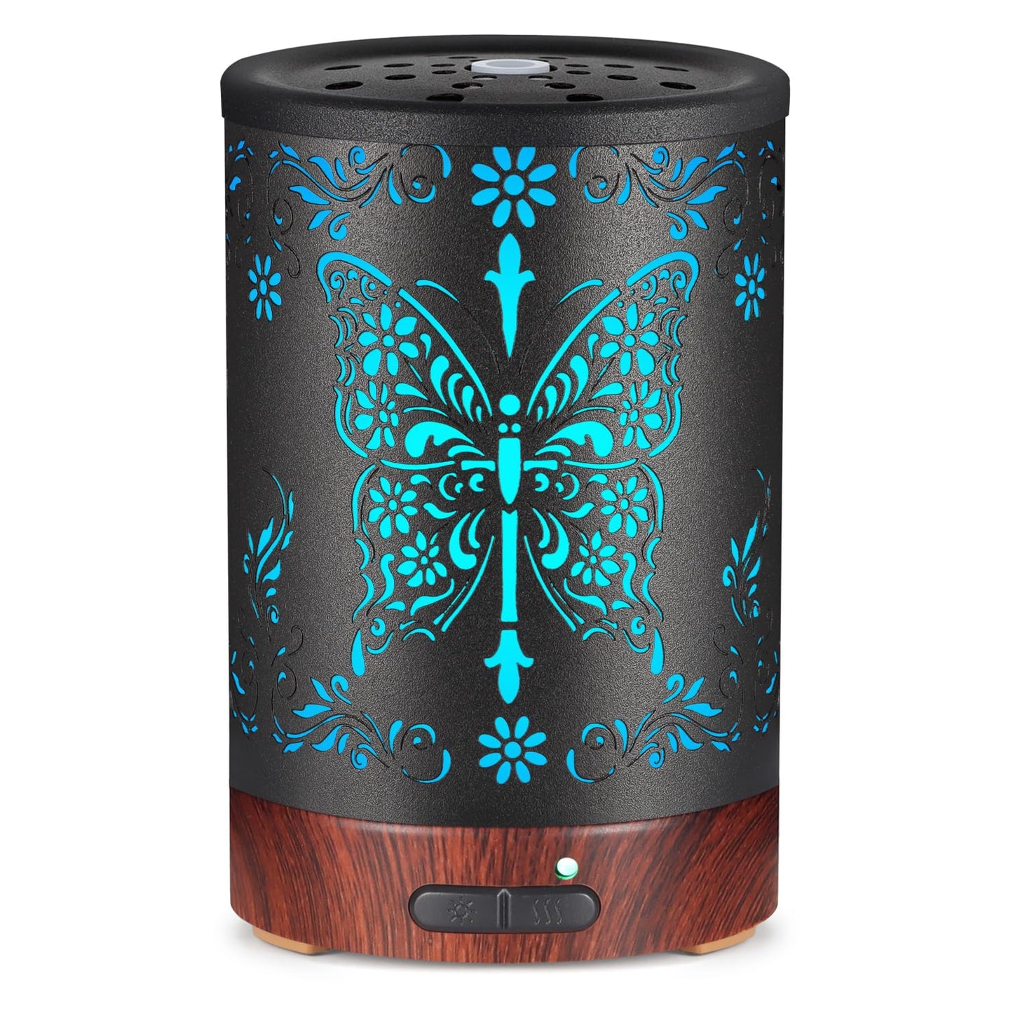 Metal Essential Oils Diffuser 150ML for Women Mom Grandma Wife – Ultrasonic with 7 Color Lights & Auto Off