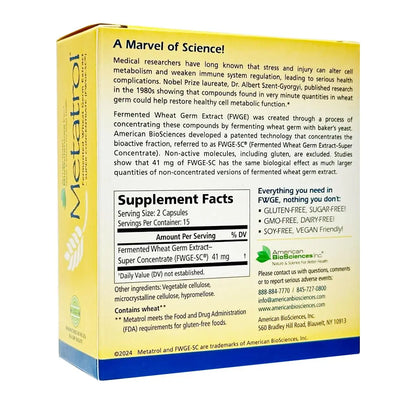 Metatrol Fermented Wheat Germ Extract - Immune & Mitochondria BritishVita | Premium UK Vitamins & Wellness Supplements