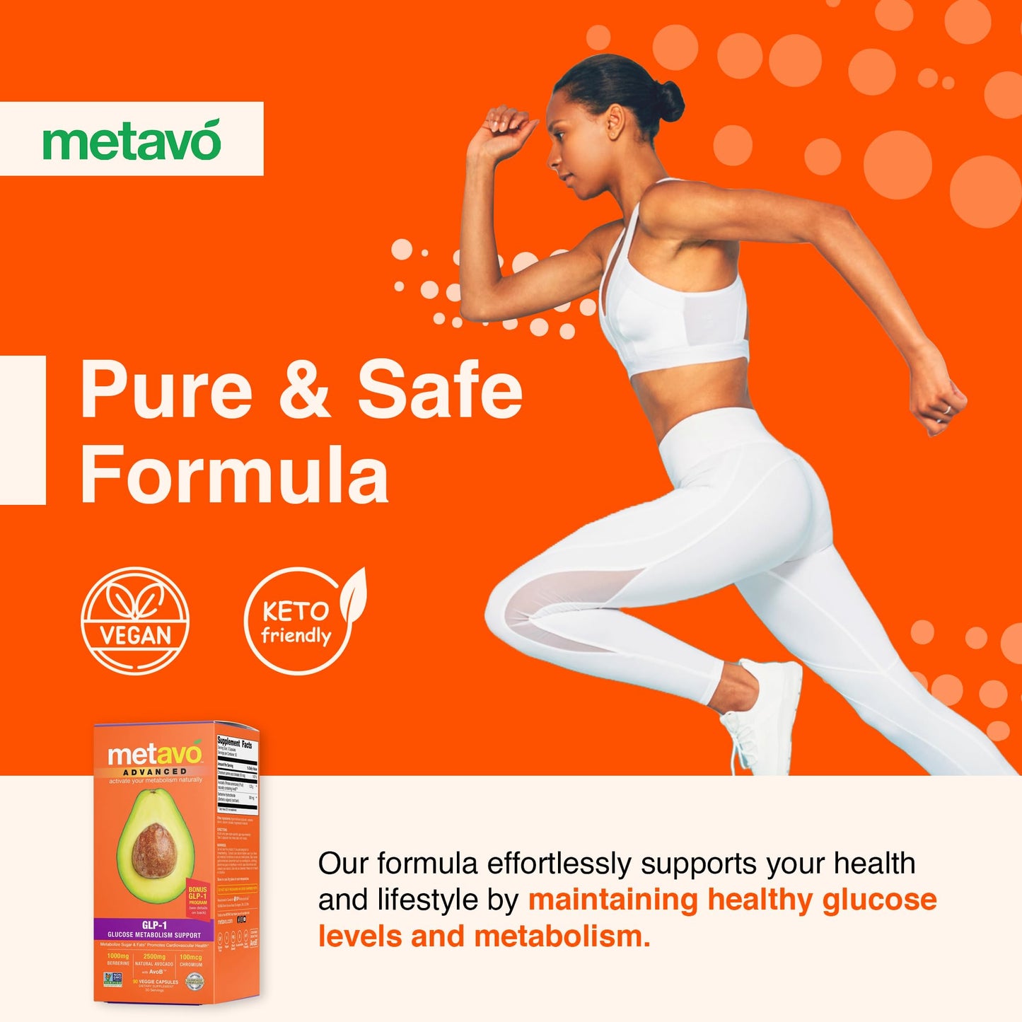 Metavo Advanced GLP-1 Metabolism Support – Boost Metabolism & Energy (90 Capsules)