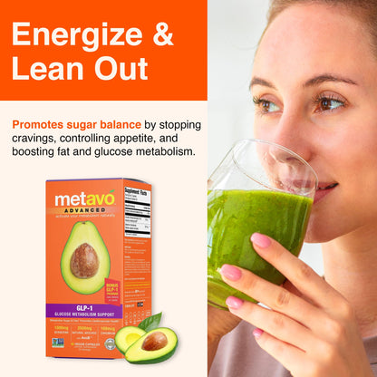 Metavo Advanced GLP-1 Metabolism Support – Boost Metabolism & Energy (90 Capsules)