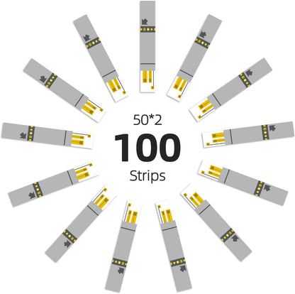 Metene AGM-513S Test Strips – 100 Count for AGM-513S Glucose Monitoring System