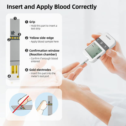 Metene AGM-513S Test Strips – 100 Count for AGM-513S Glucose Monitoring System