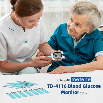 Metene TD-4116 Blood Glucose Test Strips | 300 Count for TD-4116 and Metene S Monitors
