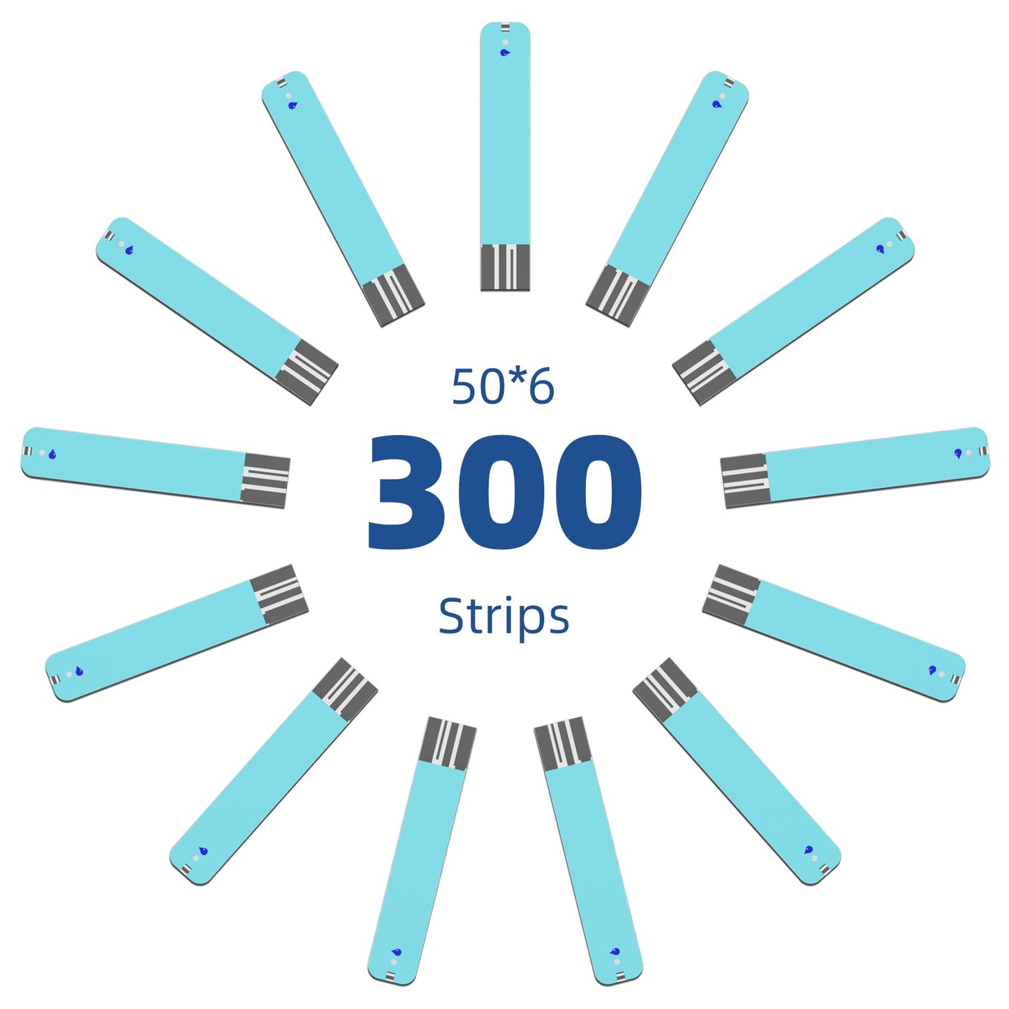 Metene TD-4116 Blood Glucose Test Strips | 300 Count for TD-4116 and Metene S Monitors