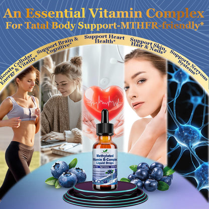 9-in-1 Methyl B Complex Liquid Drops – MTHFR Support & Energy