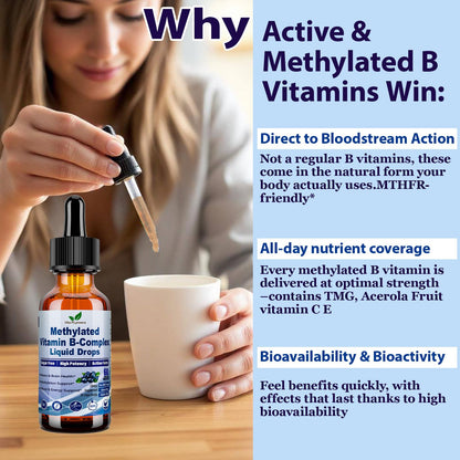 9-in-1 Methyl B Complex Liquid Drops – MTHFR Support & Energy