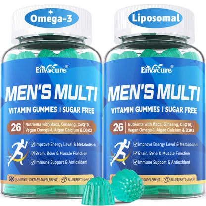 Methylated Multivitamin for Men Gummies – Liposomal, Vegan Omega-3 & CoQ10