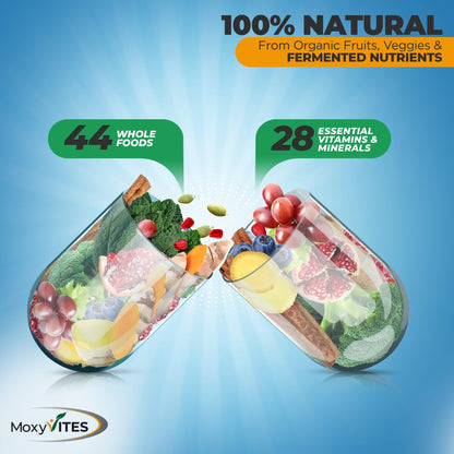 Methylated Men's Multivitamins – 44 Organic Whole-Food Ingredients | Vegan Daily Vitamin for Men