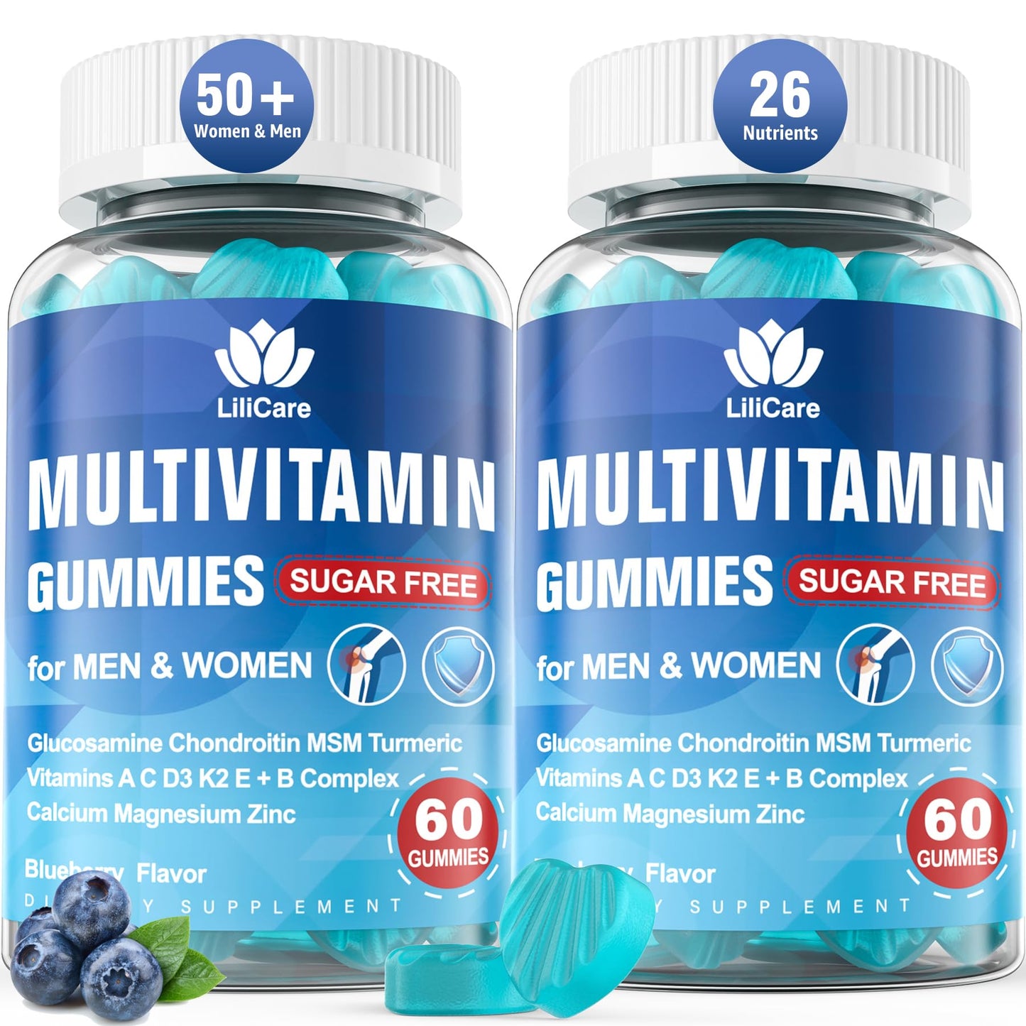 Methylated Multivitamin Gummies for Men & Women – Sugar Free, 120 Ct