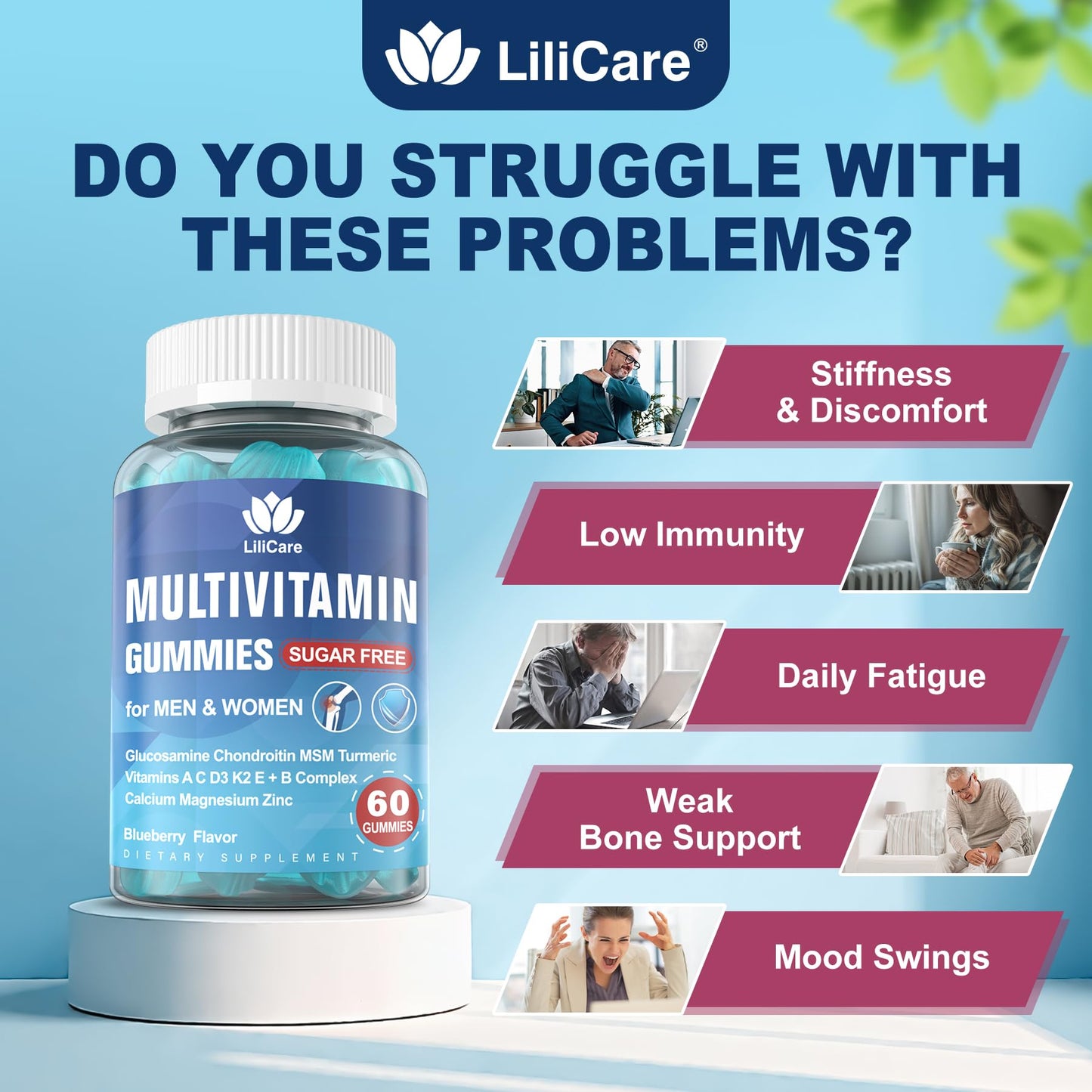Methylated Multivitamin Gummies for Men & Women – Sugar Free, 120 Ct