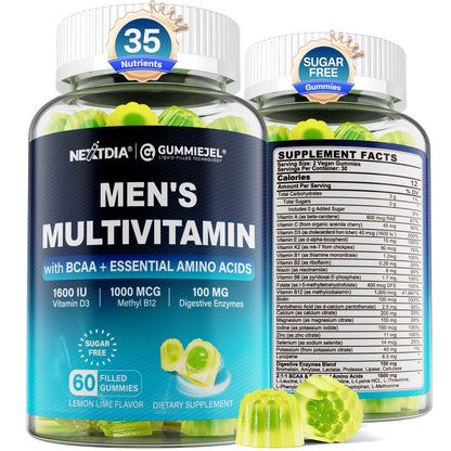 Methylated Multivitamin Gummies for Men – Vegan, Sugar Free, 60 Count
