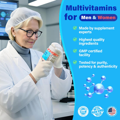 Vegan Methylated Multivitamin Gummies for Women & Men – Sugar Free, Omega-3, D3 K2, Methylfolate & B12