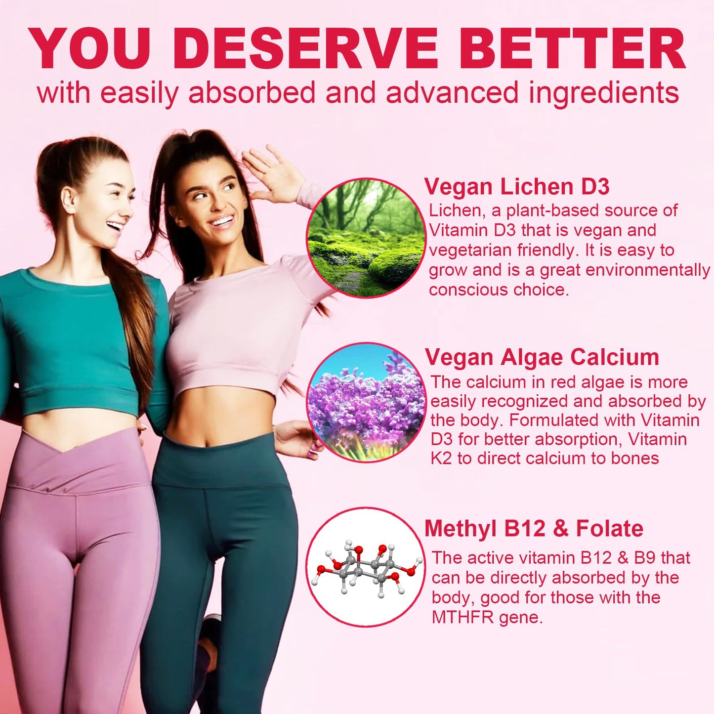 Methylated Multivitamin for Women Gummies – Vegan, Sugar Free, Calcium D3 K2, Iron, B12 | 60 Count