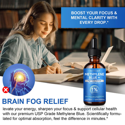 Methylene Blue 1% Drops | Pharmaceutical Grade | 60ml – Memory, Focus, Clarity