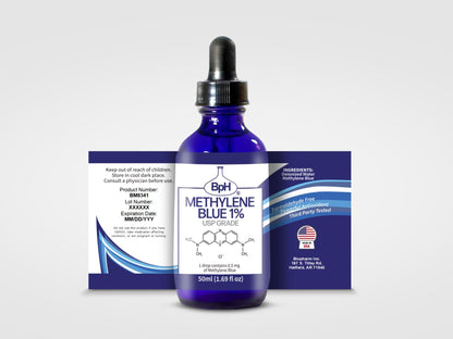 Methylene Blue 1% USP – Pharmaceutical Grade Twin Pack (2×50 mL) Glass – 3rd-Party Tested