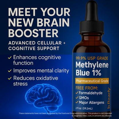 Methylene Blue 1% USP Drops – Lab-Tested, 2 fl oz (60 mL)