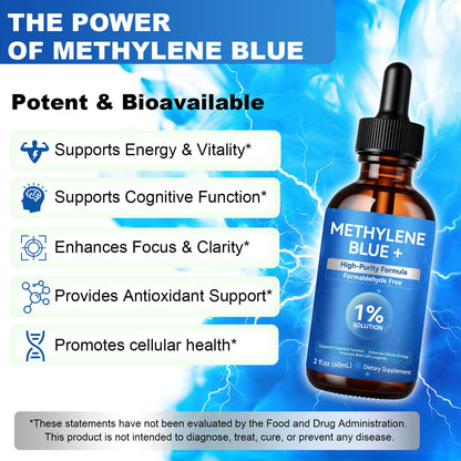 Methylene Blue Pharmaceutical Grade Drops – Brain Health & Energy