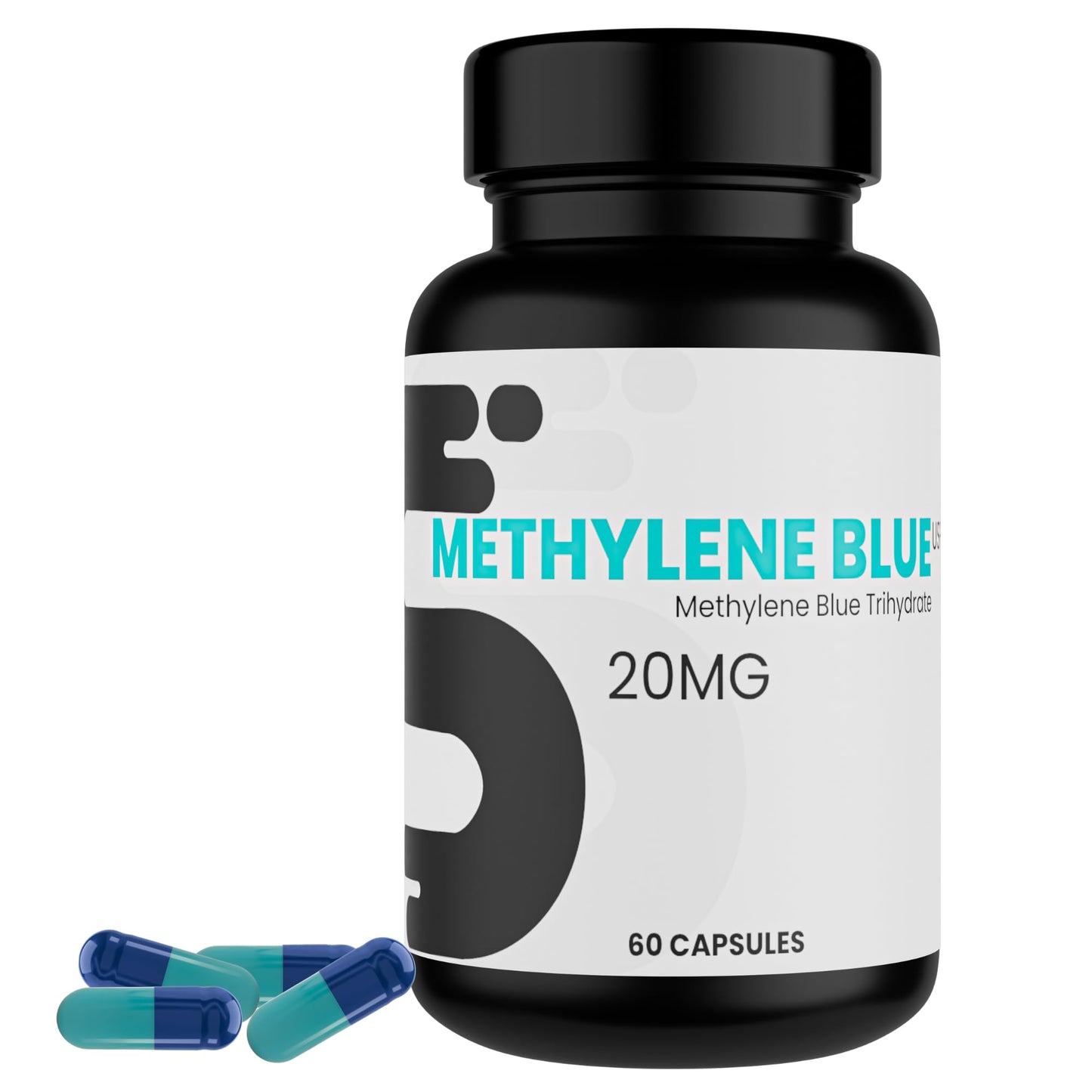 Methylene Blue Capsules, 60x20mg – USP Pharmaceutical Grade – USA Manufacturer