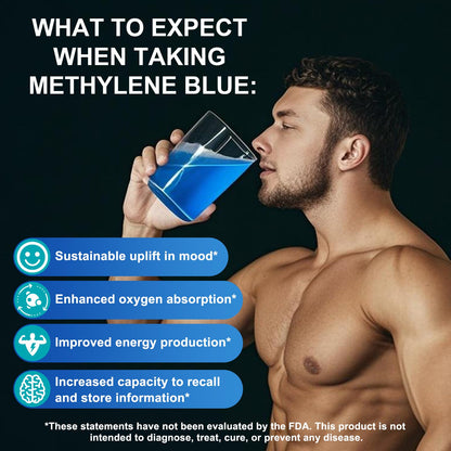 Methylene Blue 1% Solution – Pharmaceutical Grade Drops (2 oz Glass Bottle)