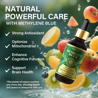 Methylene Blue Drops 1% - 2oz | Vegan & Non-GMO | Cellular & Cognitive Wellness