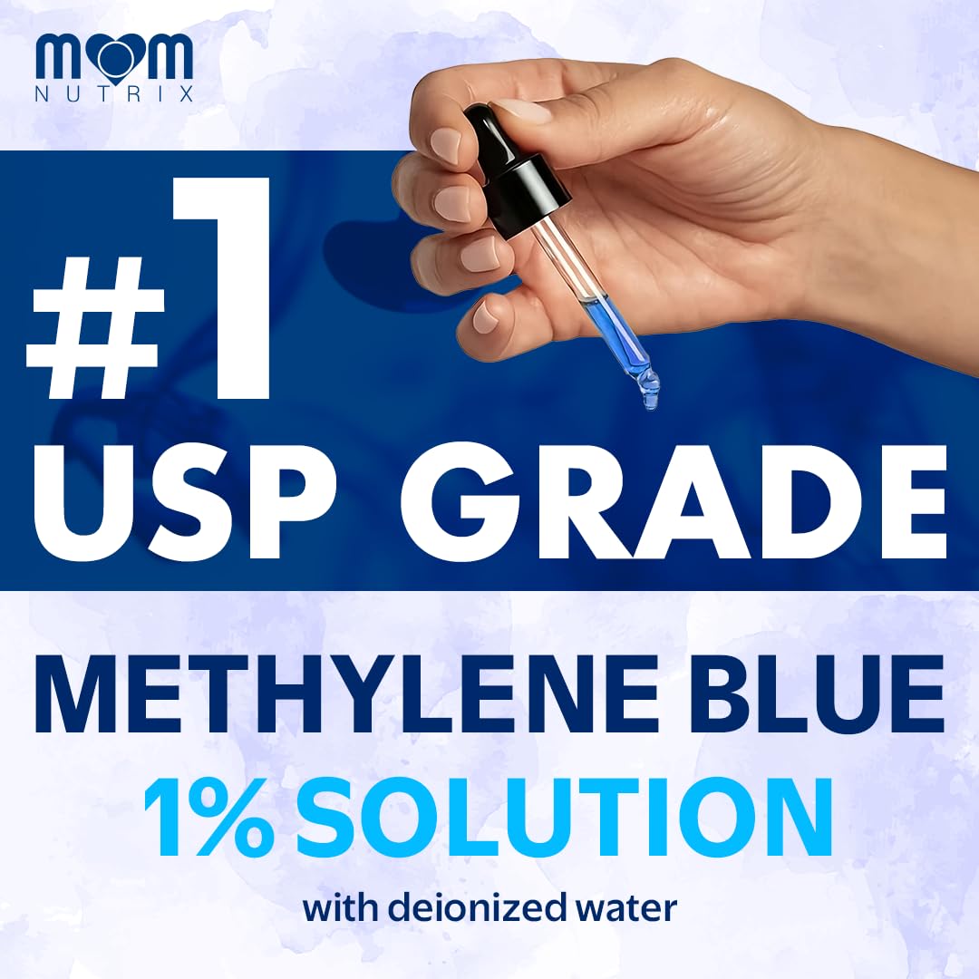 Methylene Blue 1% Solution – USP Pharmaceutical Grade, 60 ml (2 oz) – Made in USA