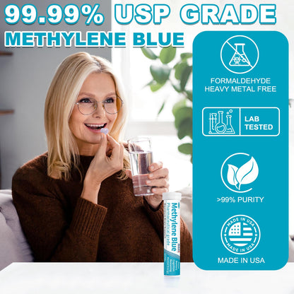Methylene Blue Pharmaceutical Grade – Cognitive Support Nootropic (80 Pills) | Lab Tested