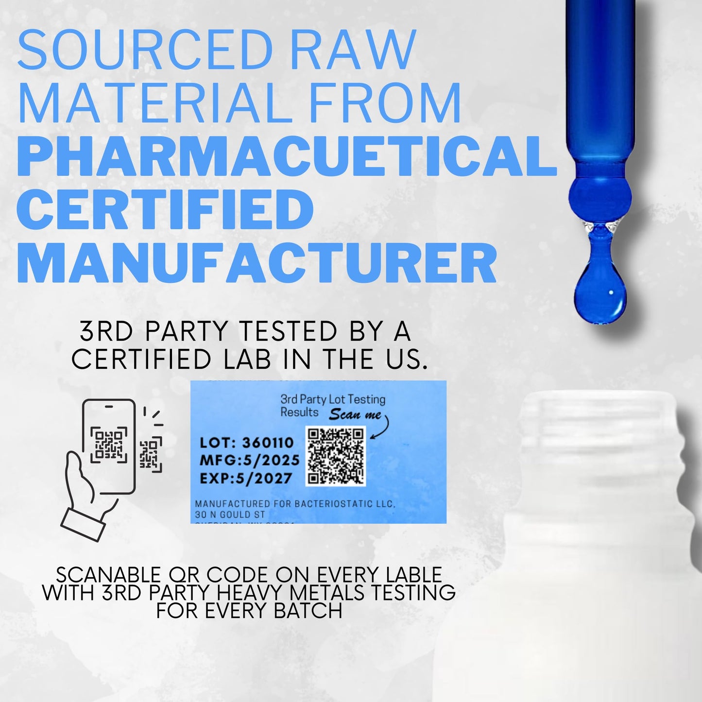 Methylene Blue USP 3% (3.75 mL) – USA Pharmaceutical-Grade, Glass Bottle with Dropper