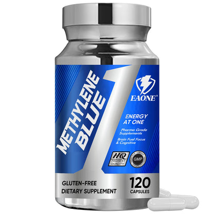 Methylene Blue USP Grade Brain Supplement with Vitamin C Ester – EAONE (120 Capsules)