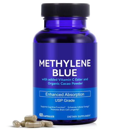Methylene Blue Capsules 12 mg with Vitamin C Ester – 60 Capsules