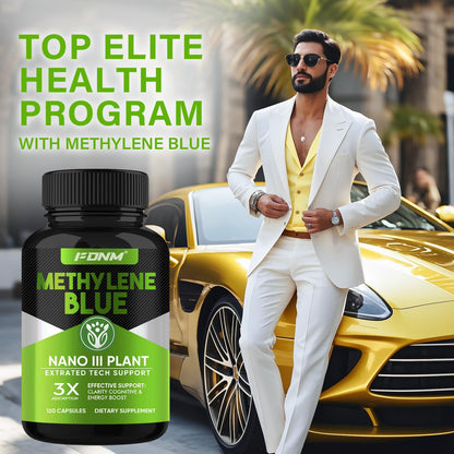 Methylene Blue Capsules 120 Count – USP & Pharmaceutical Grade, Brain Health & Focus