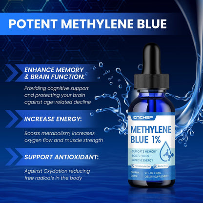 Methylene Blue Pharmaceutical Grade Drops – Cognitive & Cellular Energy Support (2 fl oz)
