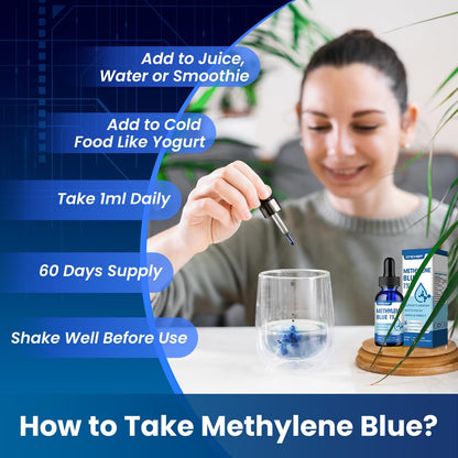 Methylene Blue Pharmaceutical Grade Drops – Cognitive & Cellular Energy Support (2 fl oz)