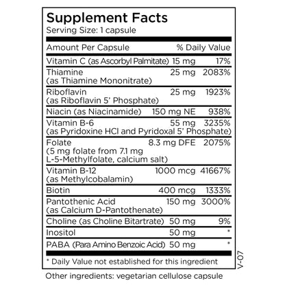 MethylPro B-Complex + L-Methylfolate 5 mg – Vegan Energy & Nerve Support