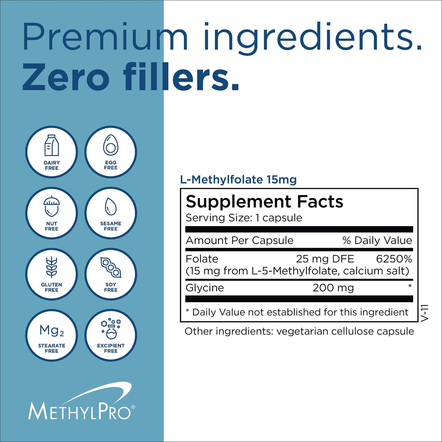 MethylPro L-Methylfolate 15 mg - 5-MTHF | Brain Health, Focus, Calm - 30 Capsules (Pack of 1)