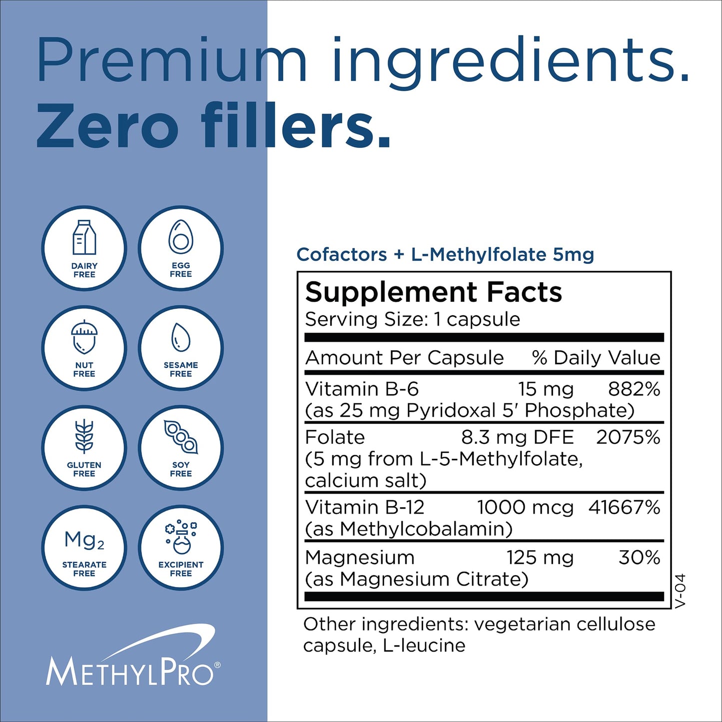 MethylPro L-Methylfolate 5 mg + Cofactors | 30 Capsules