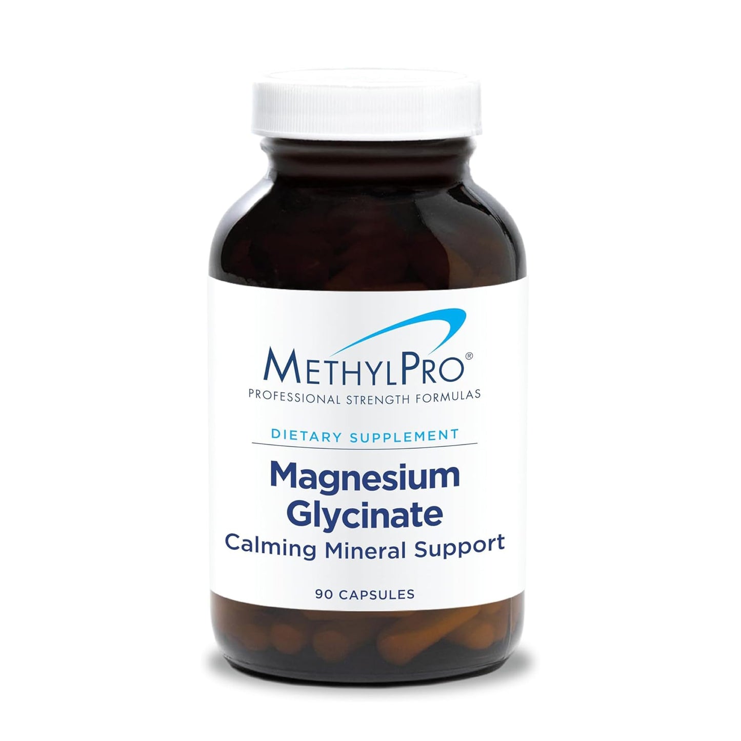 MethylPro Magnesium Glycinate – 125 mg Mg Bisglycinate + Vitamin C | Sleep & Calm | 90 Capsules