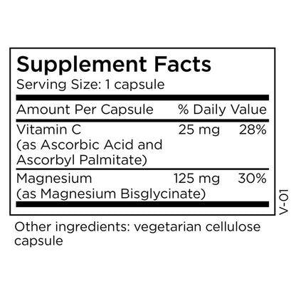 MethylPro Magnesium Glycinate – 125 mg Mg Bisglycinate + Vitamin C | Sleep & Calm | 90 Capsules