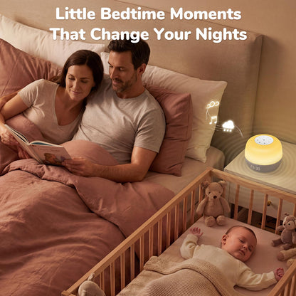 Mewaii 2025 Mom's Choice Award Sound Machine: Sunrise Alarm Clock, App Control, 360° RGB Night Light