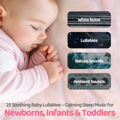 Mewaii Portable White Noise Machine for Baby — 25 Soothing Sounds, Night Light, 20+ Hours