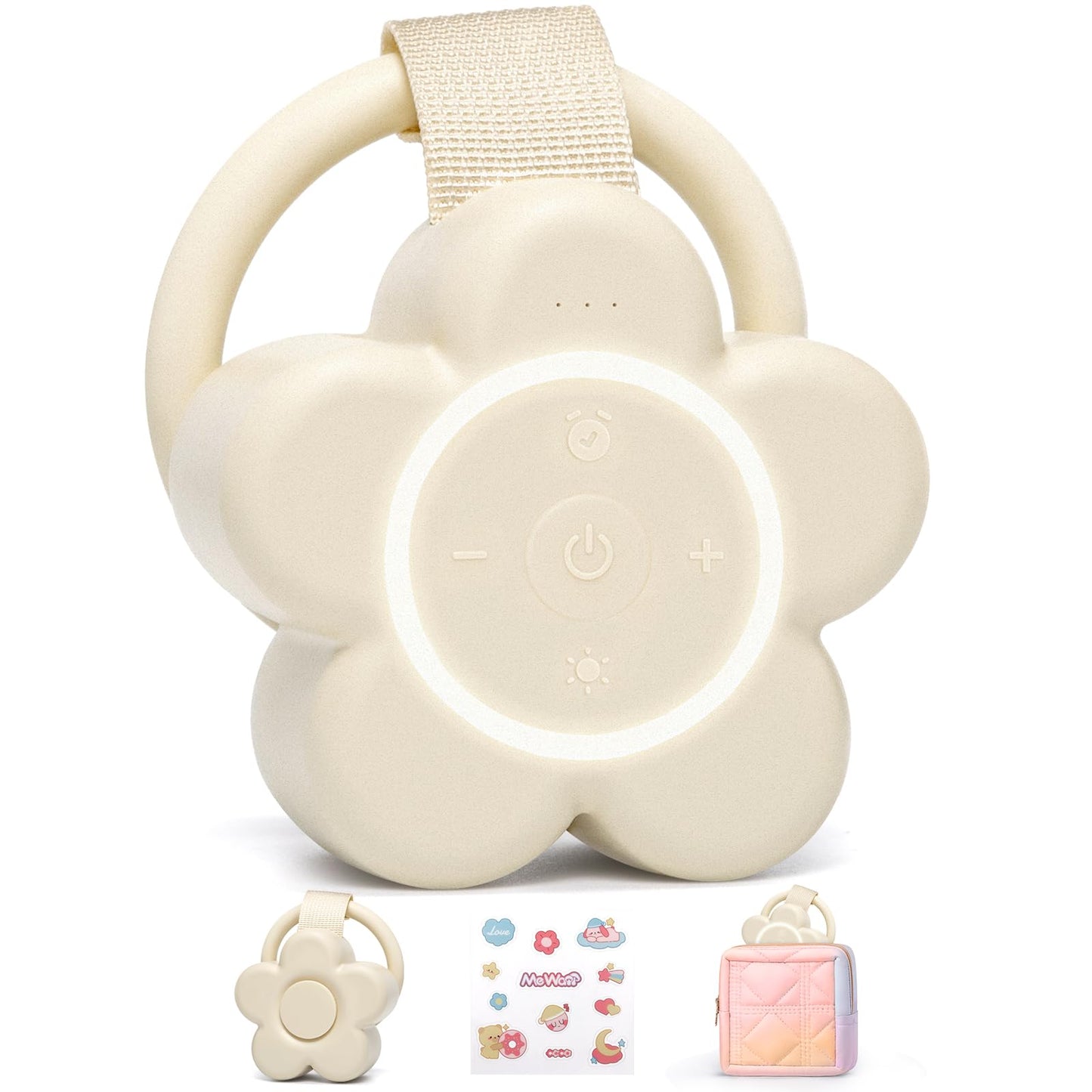 Mewaii Portable White Noise Machine for Baby — 25 Soothing Sounds, Night Light, 20+ Hours