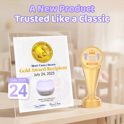 Mewaii 2025 Mom's Choice Award Sound Machine: Sunrise Alarm Clock, App Control, 360° RGB Night Light