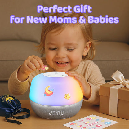 Mewaii 2025 Mom's Choice Award Sound Machine: Sunrise Alarm Clock, App Control, 360° RGB Night Light