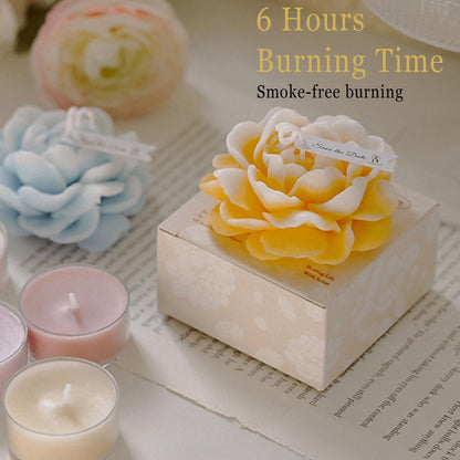 Mewealth Jasmine Candles Gifts for Women – Soy Wax Aromatherapy Candle, Cute Flower Shape, Chamomile, 3 Inch