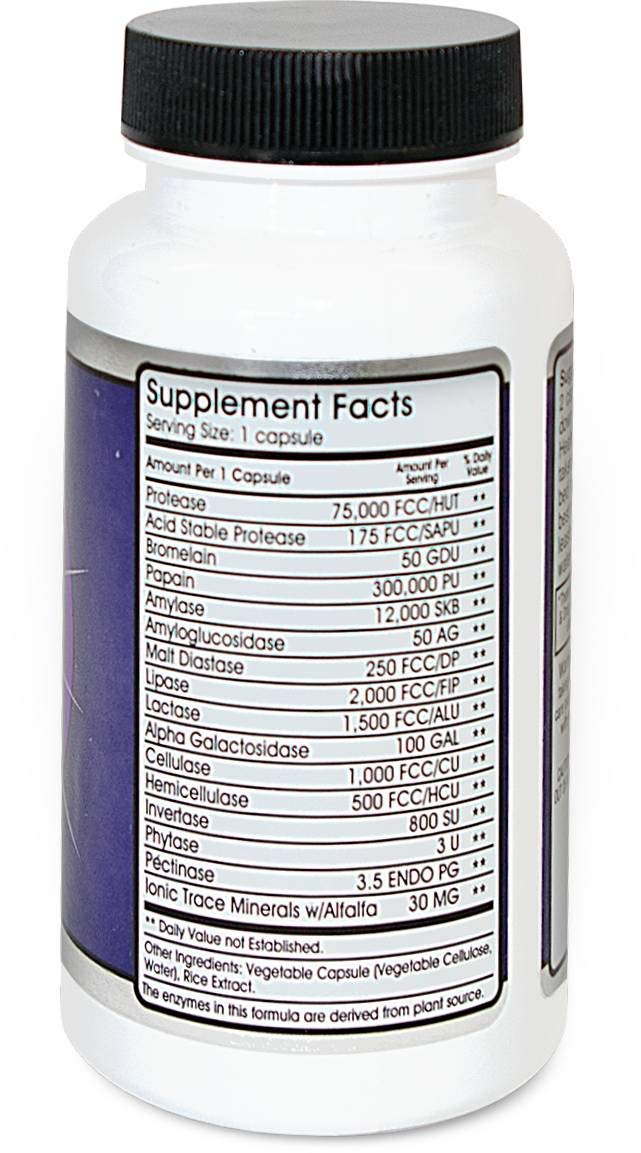 MF90 Digestive Enzymes | Full Spectrum Plant-Derived Enzymes | Made in USA